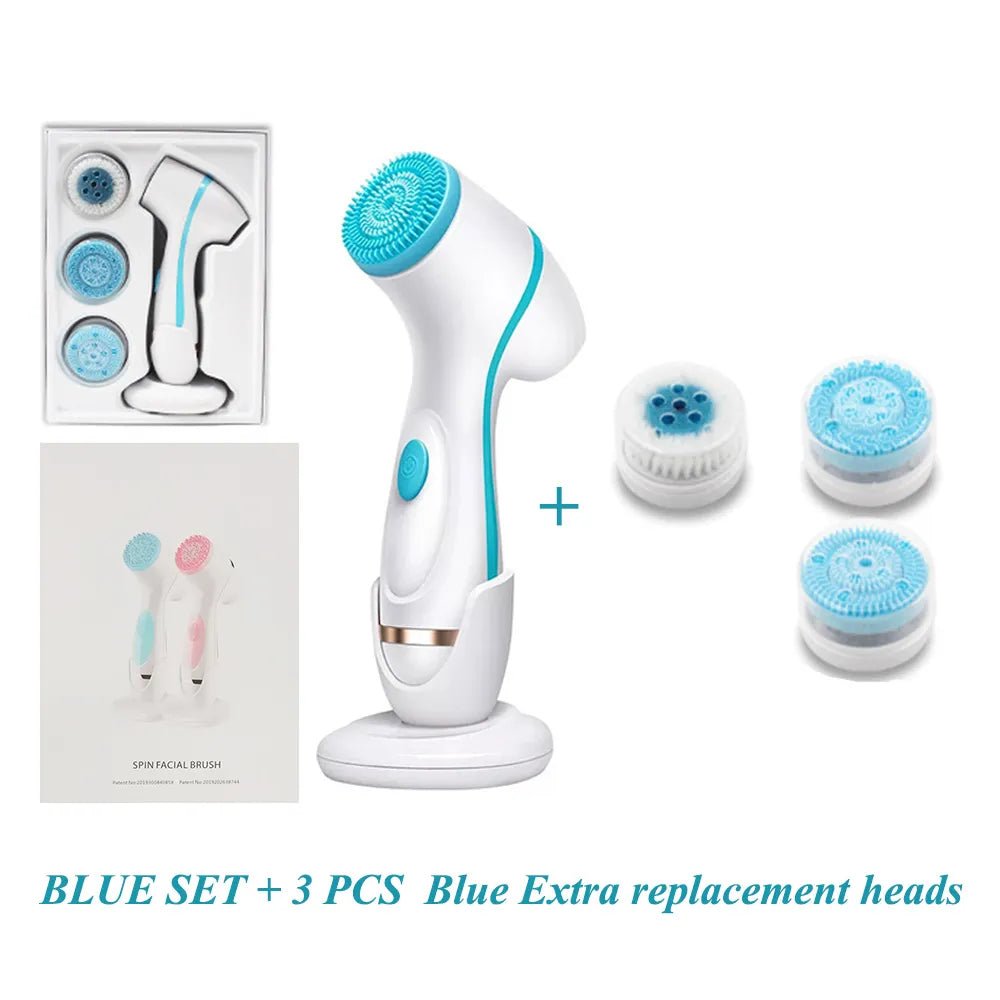 Facial Cleansing Brush Sonic Nu Face Spin Brush Set - Interactive Group