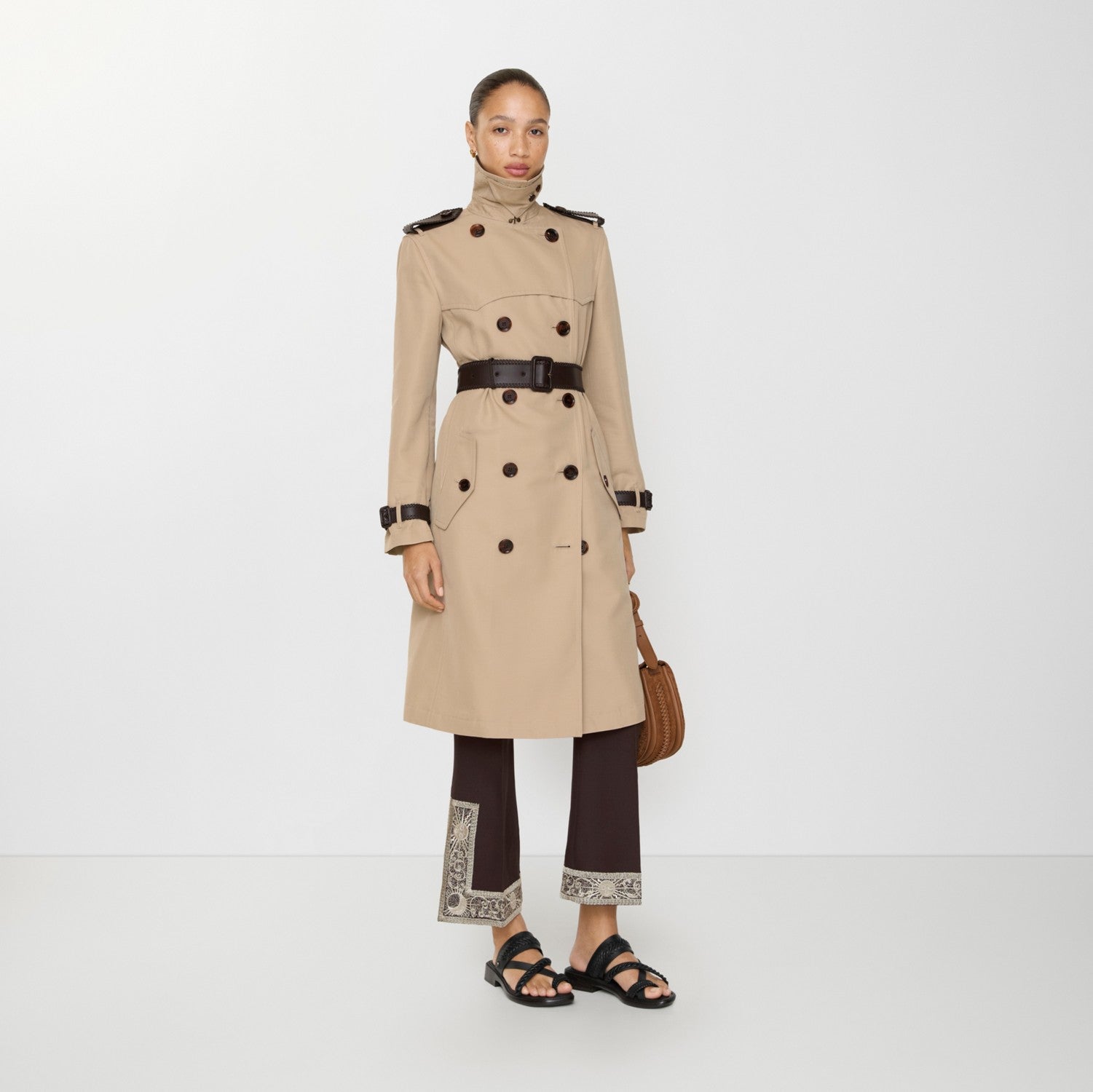 Long Silk Cotton Foxfield Trench Coat