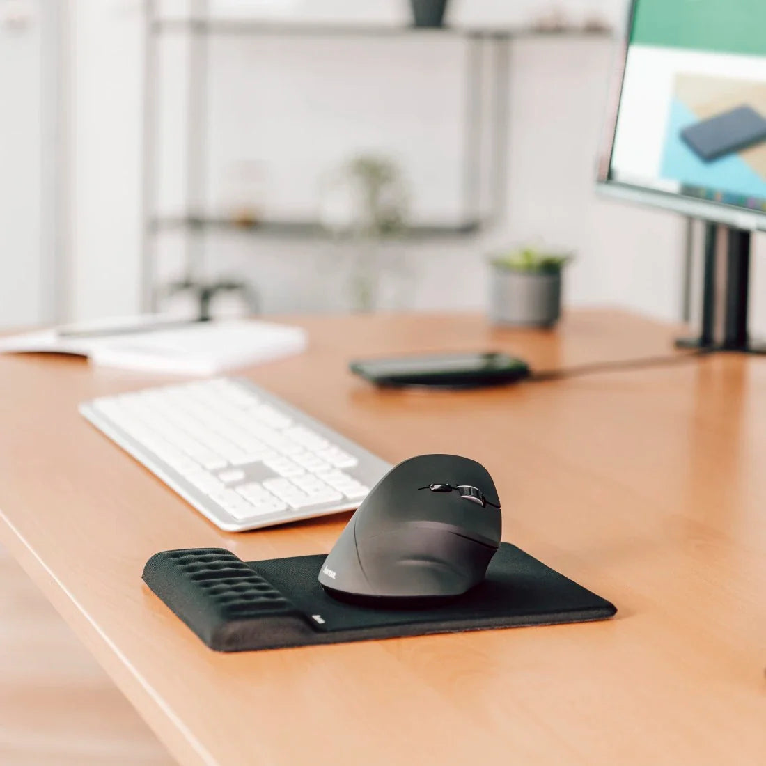 Hama EMW-500 Ergonomic Vertical 6 Button Wireless Mouse - Right Handed