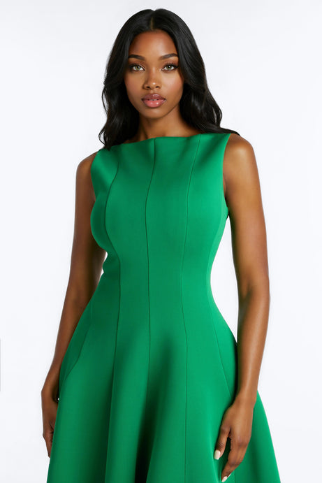 Sweet Sunday Pleated Midi Dress - Kelly Green