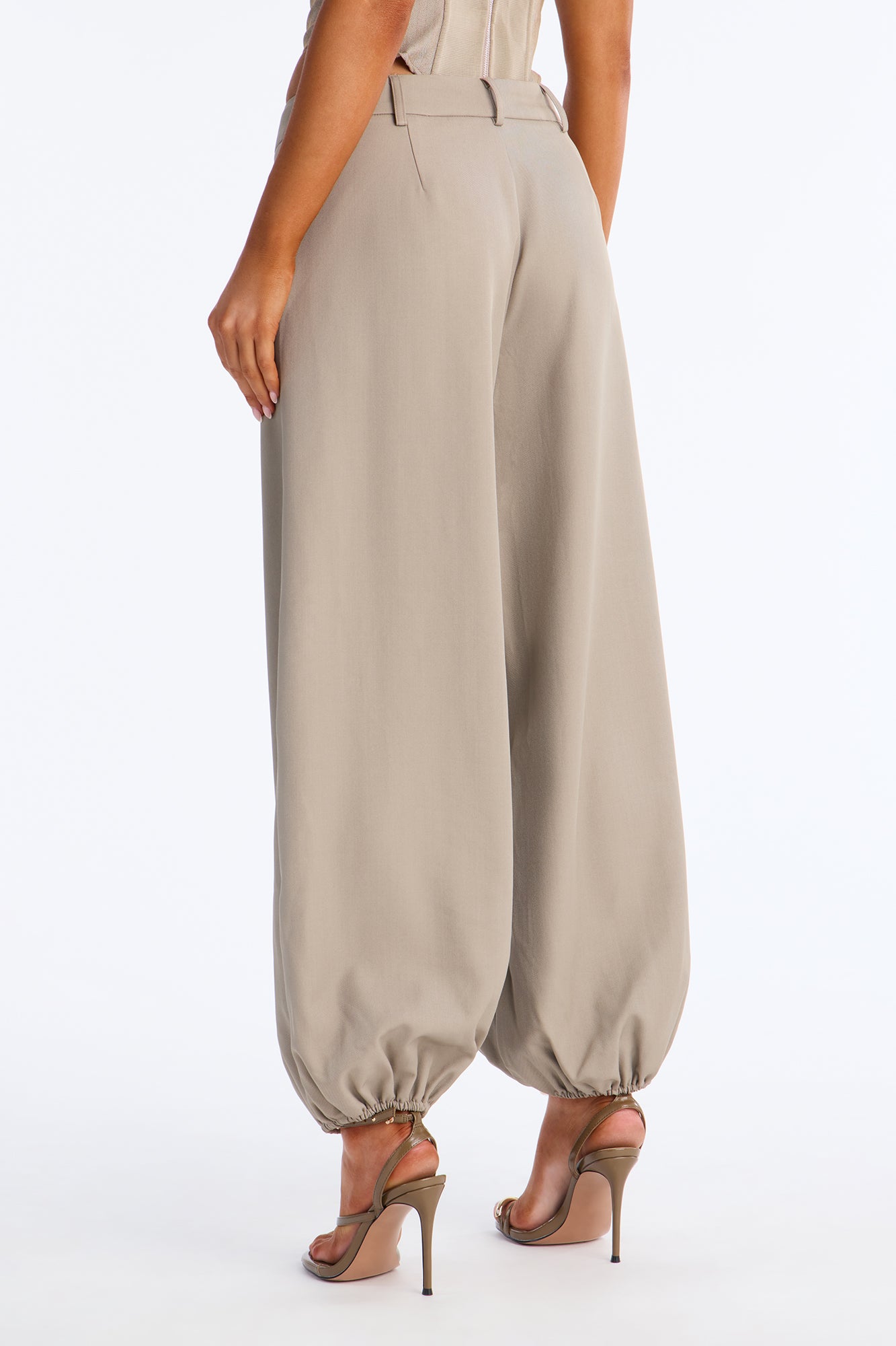 Rosalie Low Rise Trouser Jogger Pant 28" - Khaki