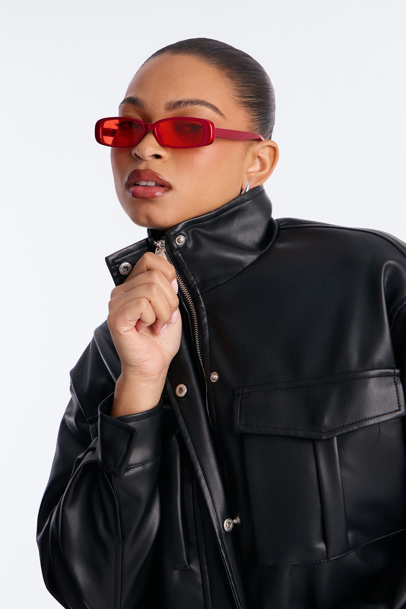Fire Me Up Square Sunglasses - Red