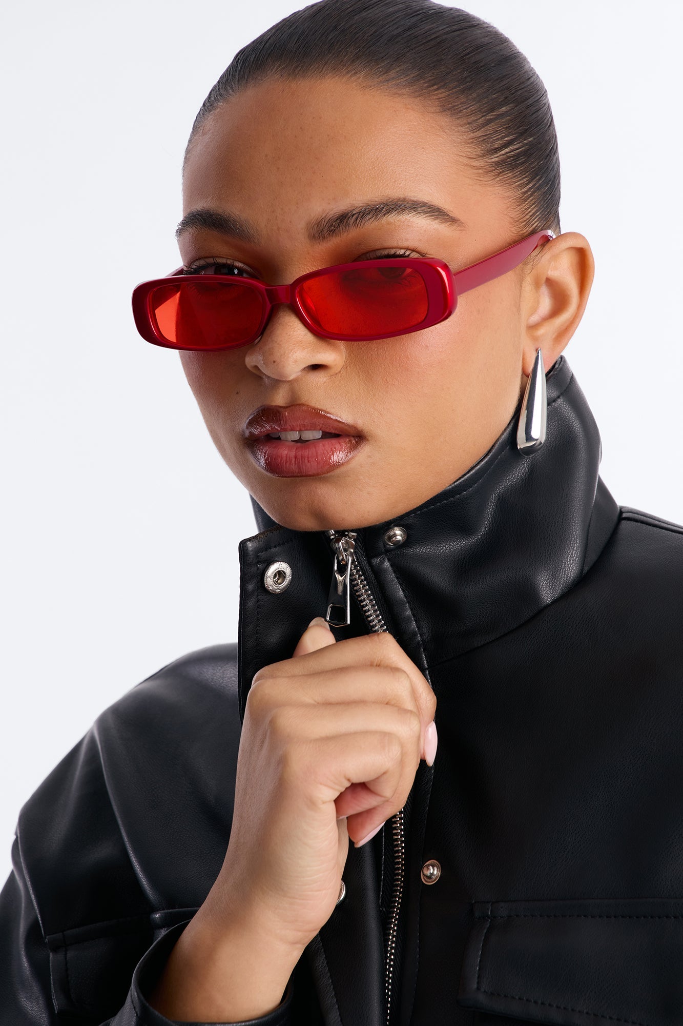 Fire Me Up Square Sunglasses - Red