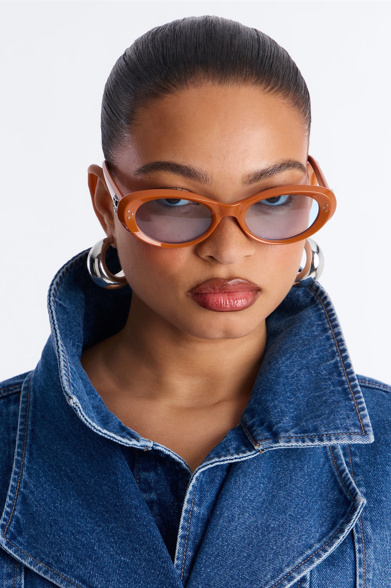 Midtown Round Sunglasses - Orange/combo