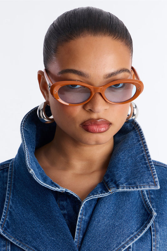 Midtown Round Sunglasses - Orange/combo