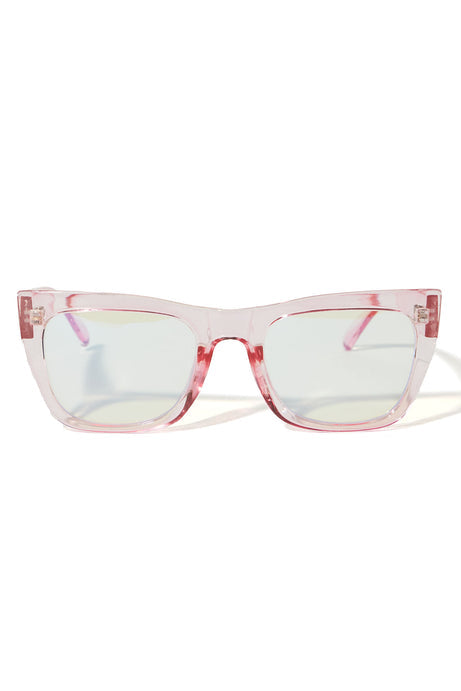 Crystal Clear Persuasion Blue Light Day Glasses - Clear/Pink