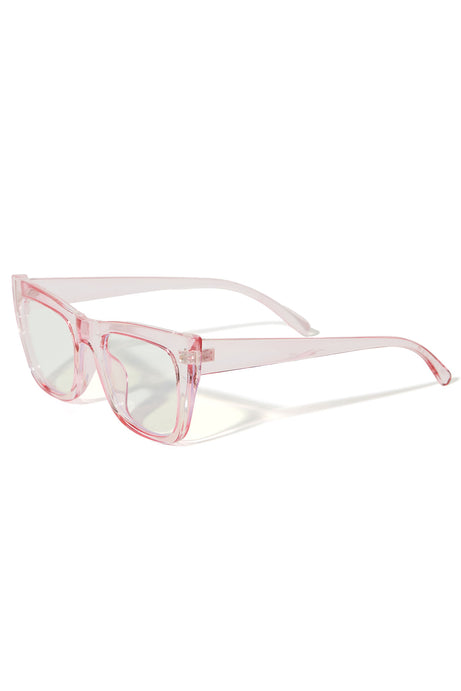 Crystal Clear Persuasion Blue Light Day Glasses - Clear/Pink