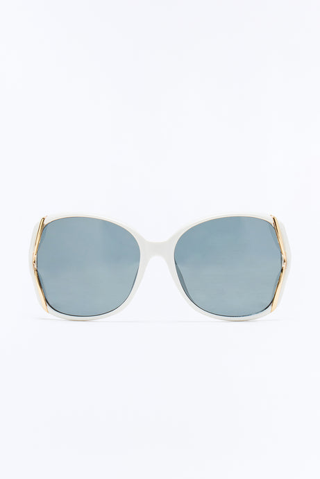 Candy Apple Round Sunglasses - White