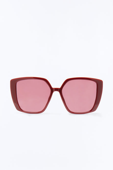 Michelle Cat Eye Sunglasses - Burgundy
