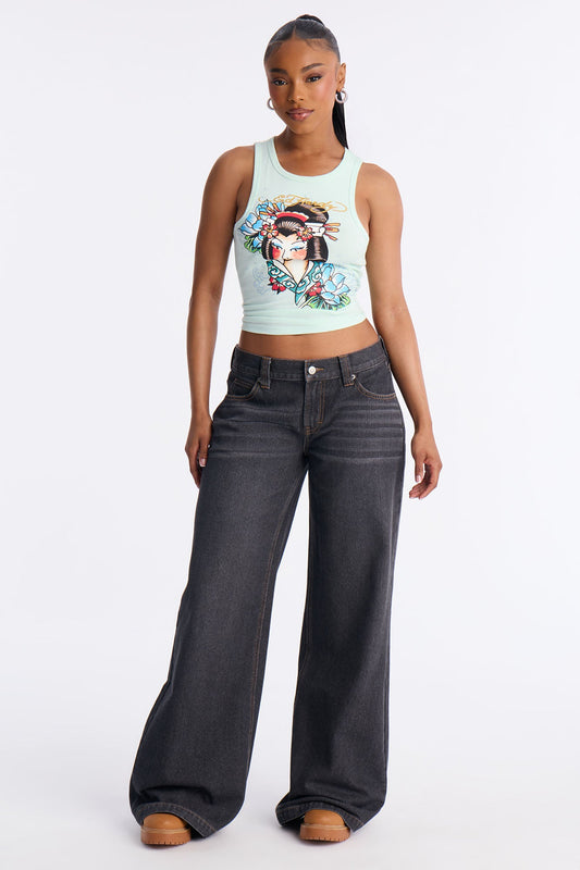 After Hours Low Rise Baggy Jeans - Black Wash