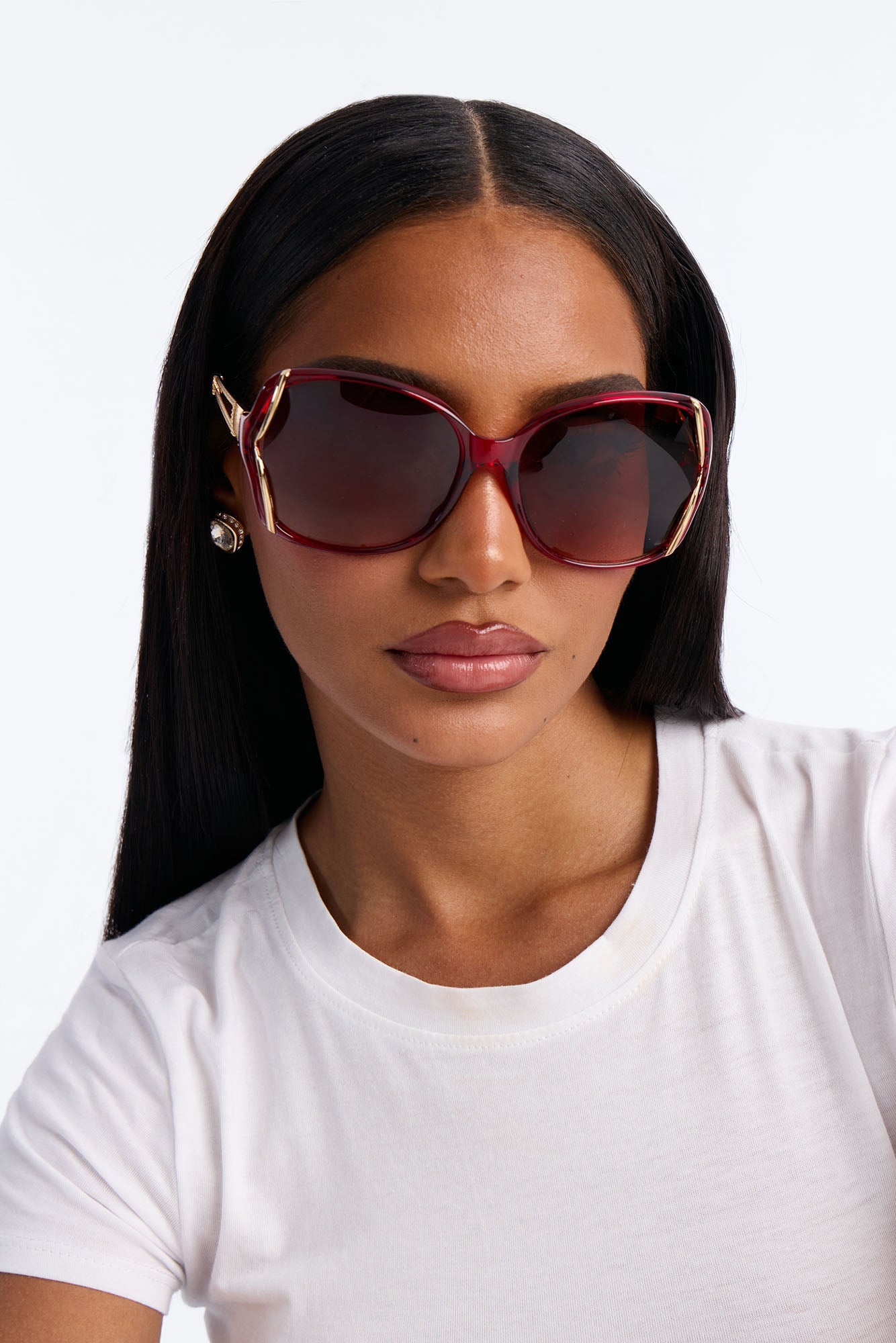 Candy Apple Round Sunglasses - Red/combo