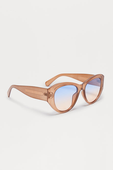 On The Go Round Sunglasses - Nude/combo