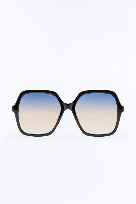 Chic Cursing Square Sunglasses - Black