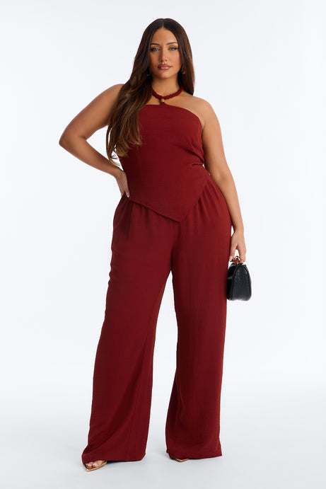 Mariana Halter Pant Set - Rust