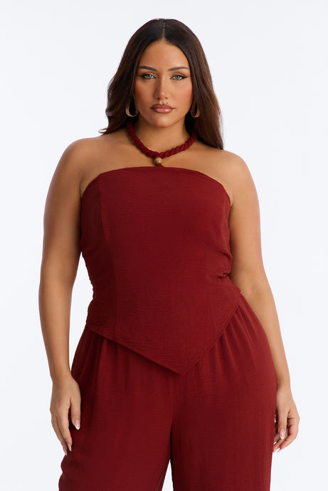 Mariana Halter Pant Set - Rust