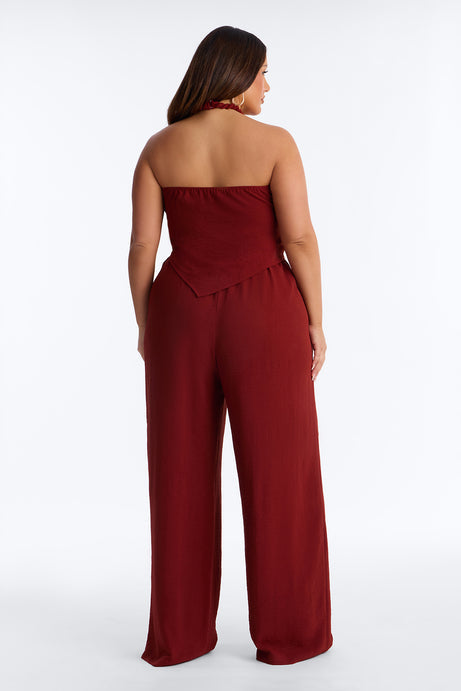 Mariana Halter Pant Set - Rust