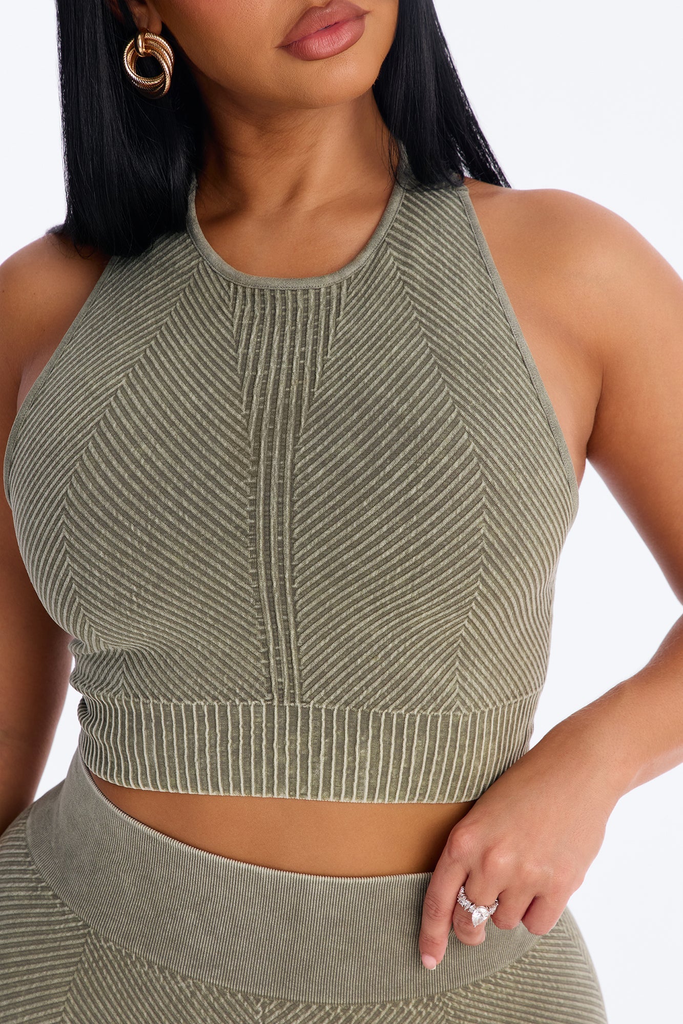 High Function Seamless Legging Set - Olive