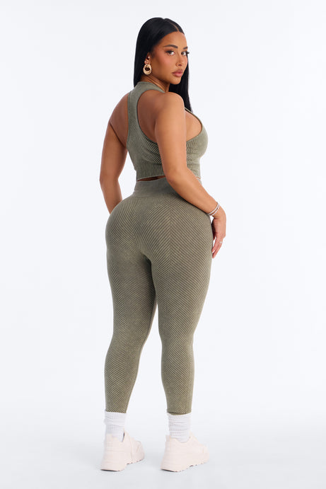High Function Seamless Legging Set - Olive