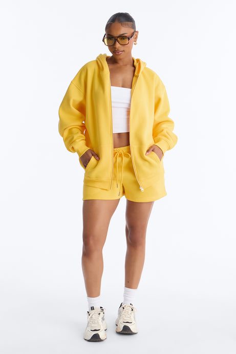 Play No Games Sweatshirt Zip Up - Yellow