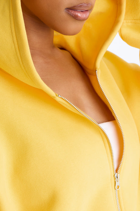 Play No Games Sweatshirt Zip Up - Yellow