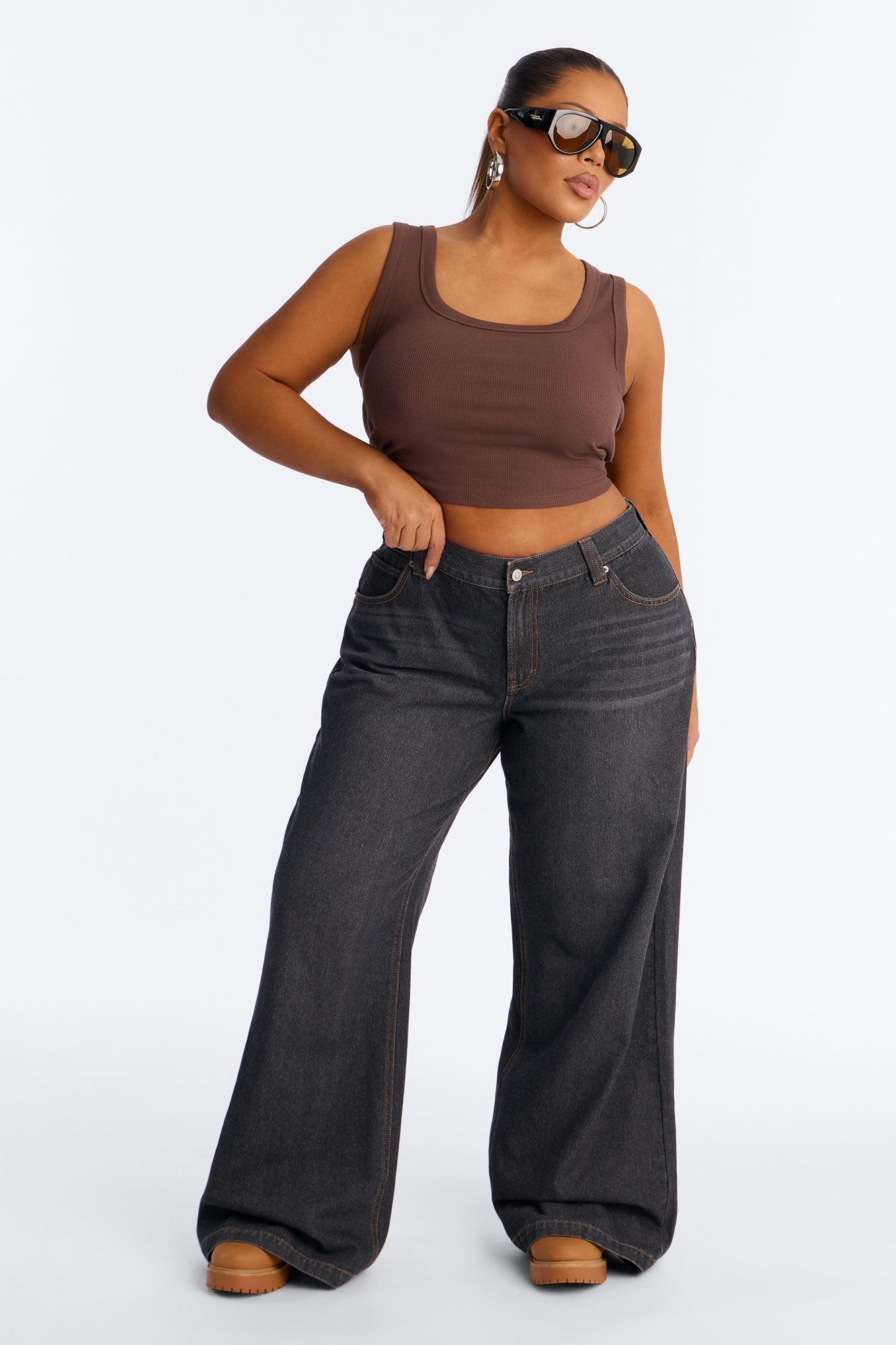 After Hours Low Rise Baggy Jeans - Black Wash