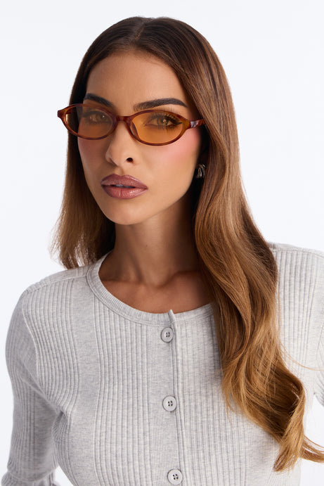 Cheeky Smile Round Sunglasses - Tortoise