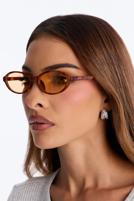 Cheeky Smile Round Sunglasses - Tortoise