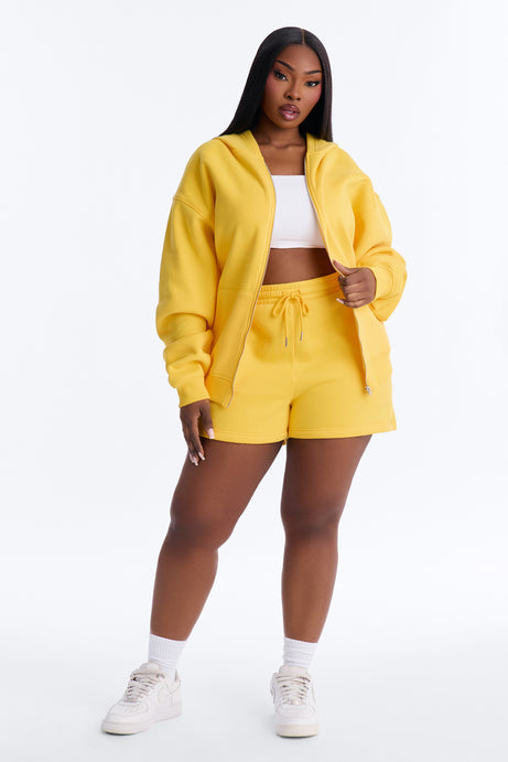 Play No Games Sweatshirt Zip Up - Yellow