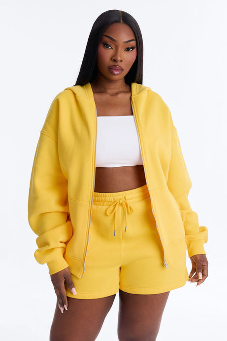 Play No Games Sweatshirt Zip Up - Yellow