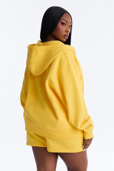 Play No Games Sweatshirt Zip Up - Yellow