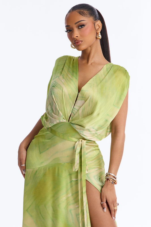 Sweet Escape Satin Maxi Dress - Periwinkle