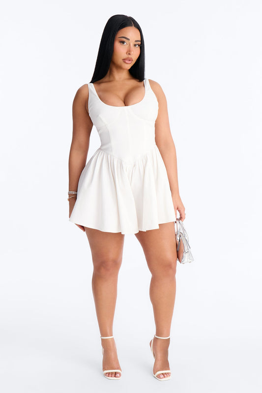 Simply Yours Flowy Romper - Ivory