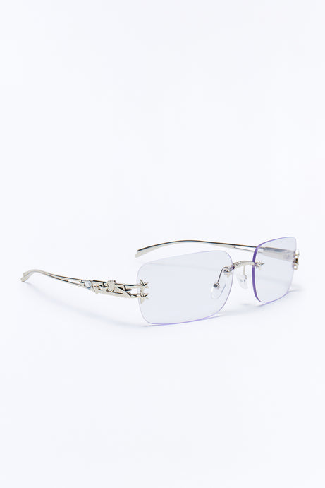 Star Dust Square Sunglasses - Silver