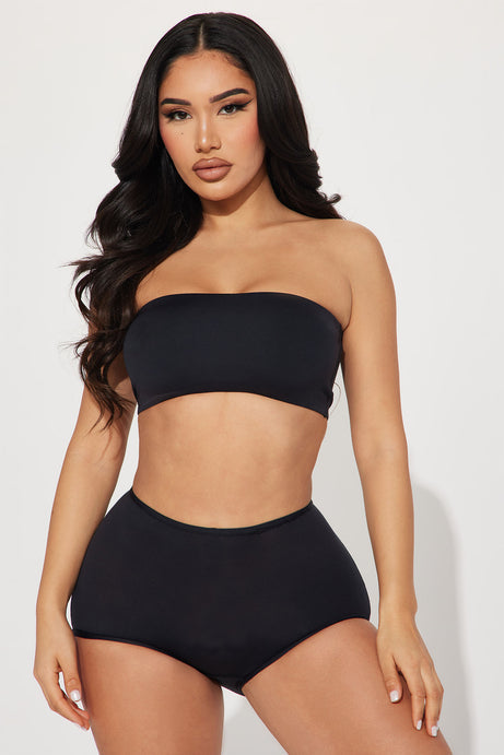 Light As A Feather Microfiber Bandeau - Black