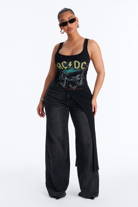 ACDC Long Asymmetrical Tank - Black