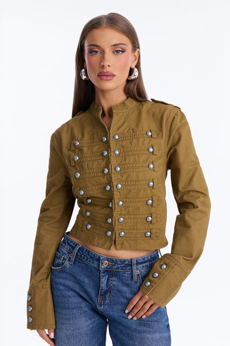 Stand For Something Twill Militant Conductor Jacket - Moss