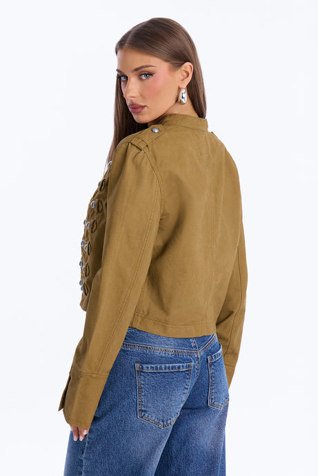 Stand For Something Twill Militant Conductor Jacket - Moss
