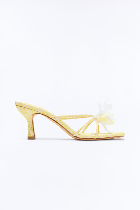 Island Sun Orchid Mules - Yellow