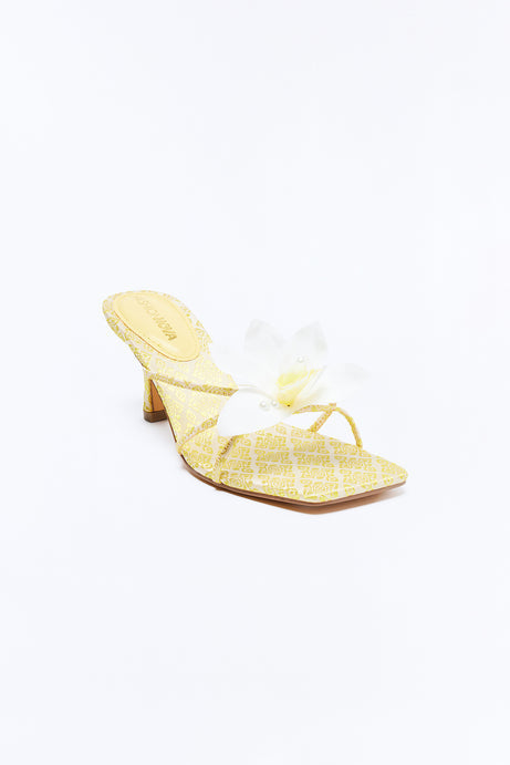 Island Sun Orchid Mules - Yellow
