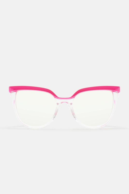 Clear As Day Blue Light Glasses - Hot Pink