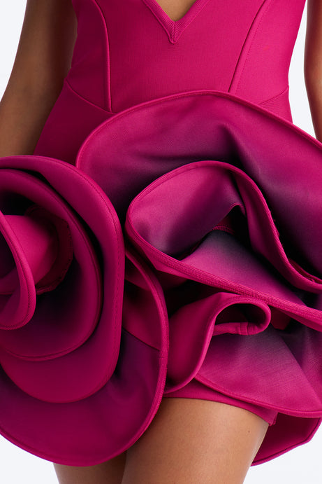 Effortless Beauty Bandage Mini Dress - Magenta