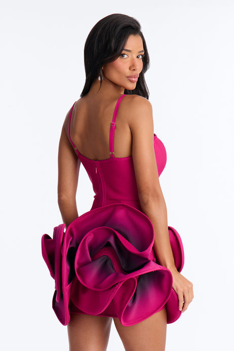 Effortless Beauty Bandage Mini Dress - Magenta