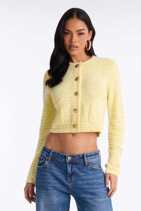 Class Act Cardigan - Yellow