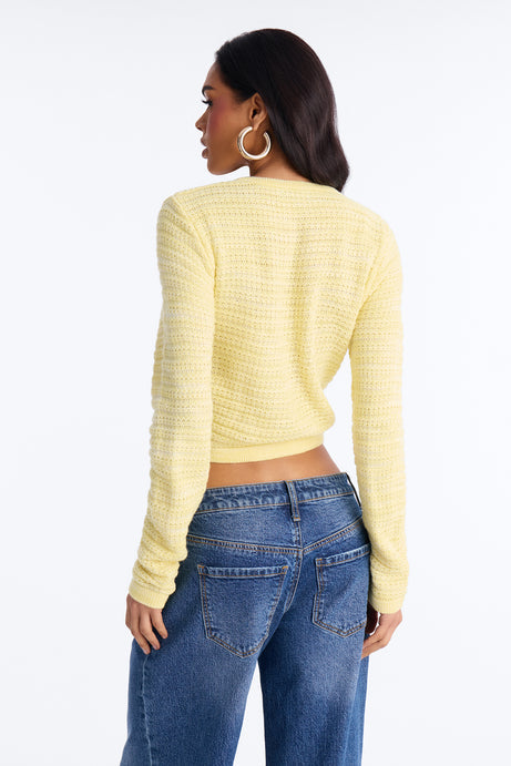 Class Act Cardigan - Yellow
