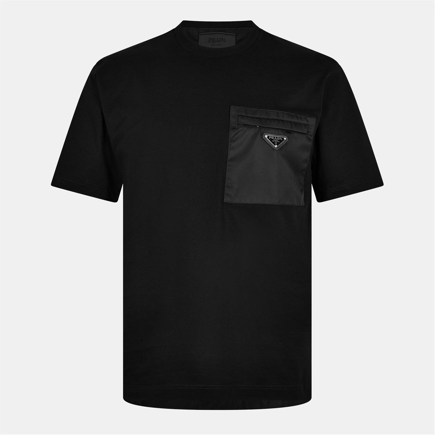 Men'S Plain Cotton Badge Pocket T-Shirt