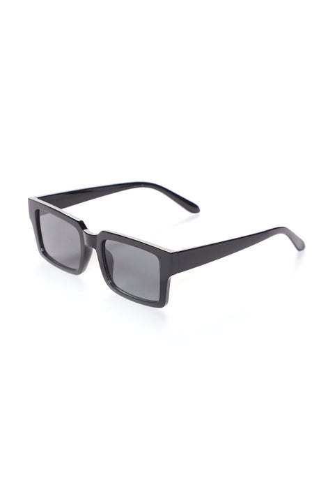 Same Day Different Girl Square Sunglasses - Black