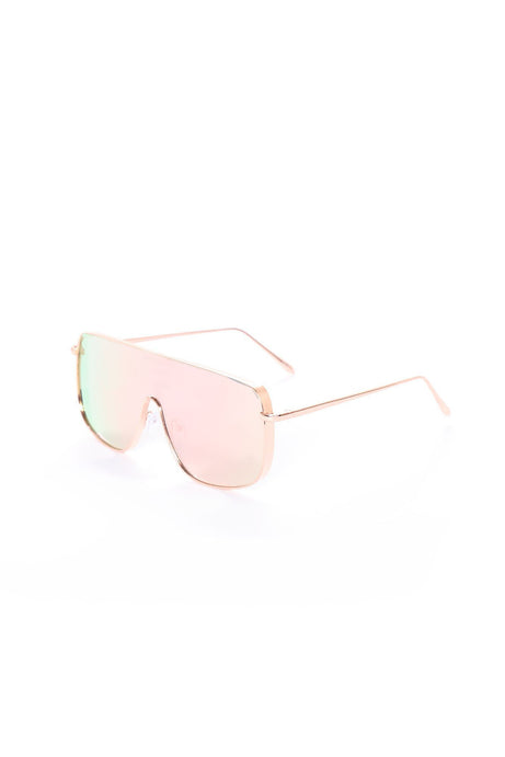 Don't Block Me Sunglasses - Rose Gold