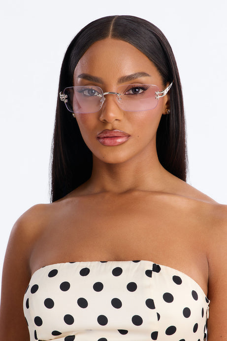 Star Dust Square Sunglasses - Silver