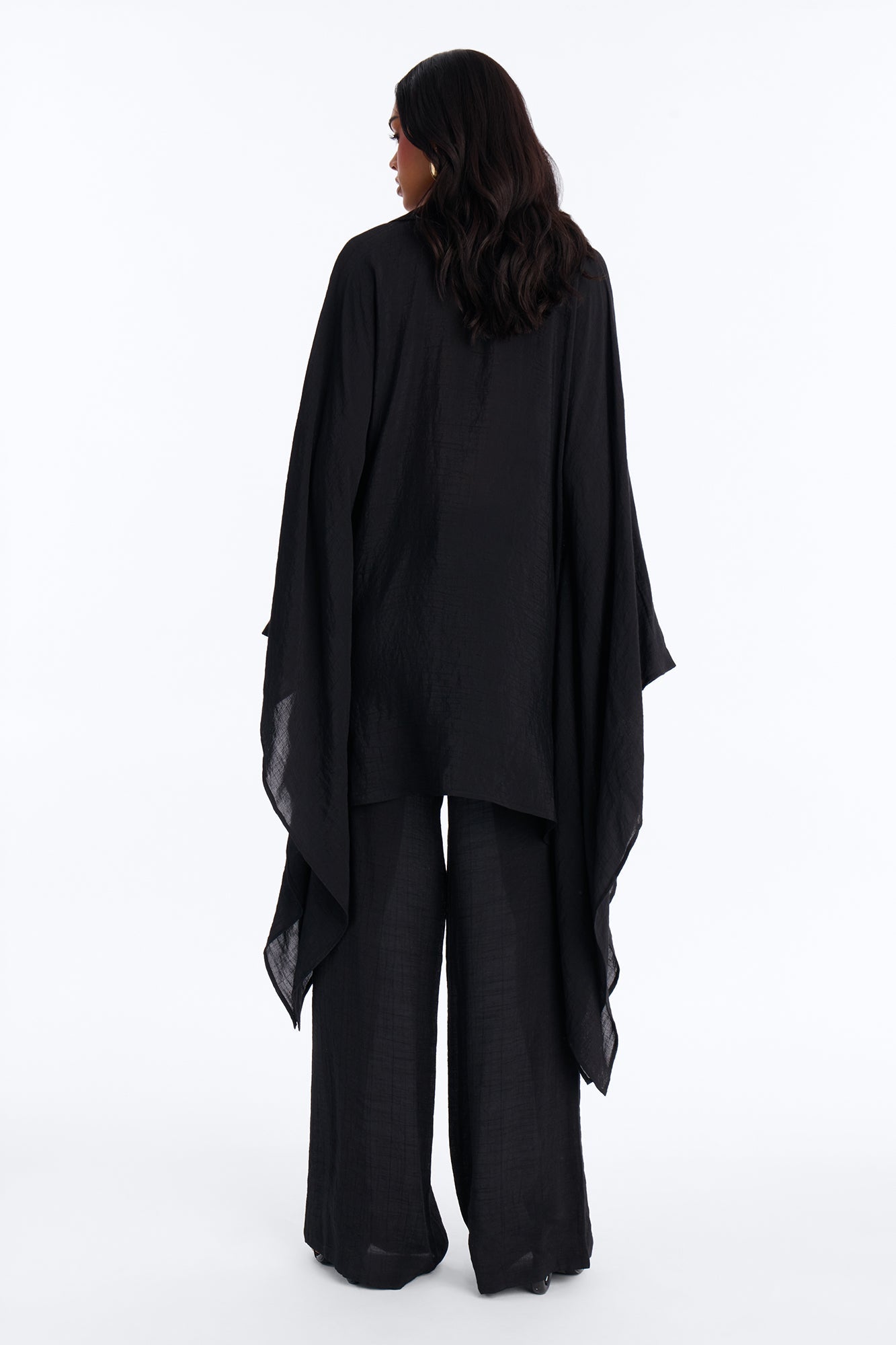 Addison Linen Pant Set - Black