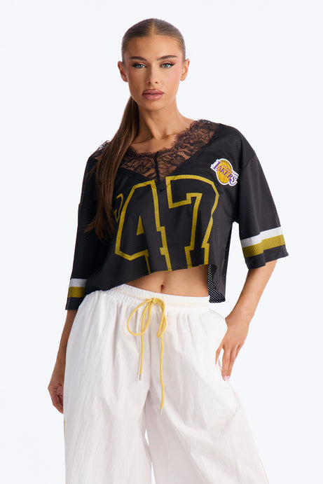 NBA LA Lakers Cropped Top - Black